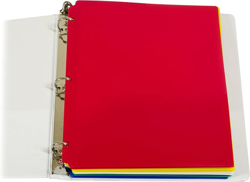 C-Line Two-Pocket Heavyweight Poly Portfolio Folder, 3-Hole Punch, 11 X 8.5, Assorted, 10/Pack
