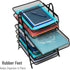 Mind Reader 7-Tier Paper Tray, Desktop Organizer for File Storage, Metal Mesh, 11.75" L x 13.75" W x 18" H, Black