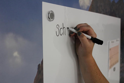 Flipside Products Large 24" x 36" Dry Erase Reusable Sheet with Black Marker and Eraser Cap, Peel and Stick
