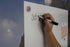 Flipside Products Large 24" x 36" Dry Erase Reusable Sheet with Black Marker and Eraser Cap, Peel and Stick