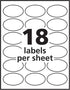 Avery Printable Blank Oval Labels, 1.5" x 2.5", Glossy Crystal Clear, 180 Customizable Labels