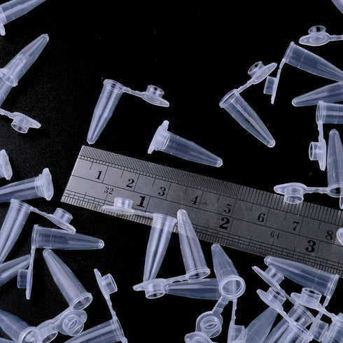 BronaGrand 1000 Pieces 0.2 ml Disposable Micro Centrifuge Tubes with Attached Lid, Clear White PCR Tubes