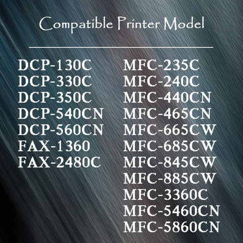 TG Imaging 4-Pack LC51 Ink Cartridge Replacement (4xBlack) for DCP-130C, DCP-330C, DCP-350C, MFC-240C