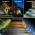 Waterproof20 2 (2 Pack,White All-New Solar Spot Lights Outdoor LEDs Solar Flag Light with Modes,Landscape Spotlights
