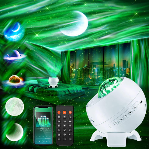 Staryou Projector,180 15 Galaxy Projector Northern Lights Lighting Modes Galaxy Light Projector, White Noise&Bluetooth