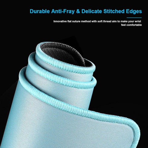 Mouse Pad with Durable Stitched Edge, Small Non-Slip Rubber Base for Laptop and Gaming