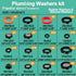 37 Size 1075 Pcs Faucet Washers & O-Rings Kit, Universal Rubber Washers Assortment for Plumbing Seal Repair