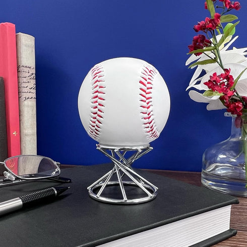 1.4375" 2" Pack 2 Bard's Silver Egg Stand/Holder, Swirl Leg, Reversible and Display Diameter