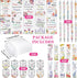 Jetec 150 Bible Verses Gift Set with 30 Christian Bookmarks, Pens, Notebooks, Keychains, and Bags