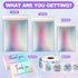 Ycxvacop 50 Pcs Metallic Bubble Mailers,With Thank You Cards and Stickers,Holographic Bubble Mailers,Self Seal Poly