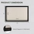 Bulletin Board Cork Board with Linen, 100% Wood Framed 30" x 20", Wall Mounted Fabric Picture Board with 10 Pushpins