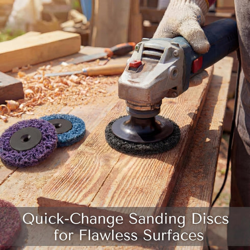 150 2 Inch Macarrie Pcs Surface Conditioning Sanding Discs Quick Change Fine Medium Coarse Sanding Pads Die Grinder