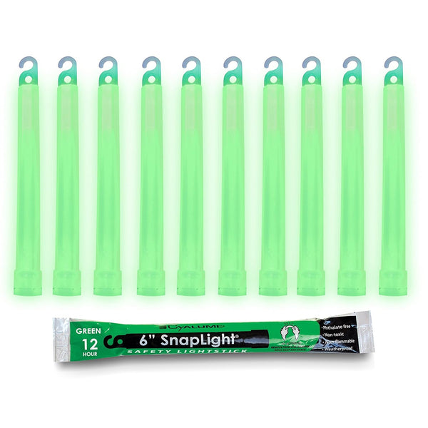 Cyalume Glow Sticks Military Grade Lightstick - Premium Green 6” SnapLight Emergency Chemical Light Stick