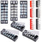 Terminal Blocks Ground Circuit Kit with Cover, 12 PCS/6 Set for DIY Industrial Electrical Cabinet Meter Box