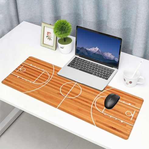 Basketball Gaming Mouse Pad XL, Large Non-Slip Rubber Mousepad, Stitched Edges, Long Extended Mouse Pad, 31.5'' X 11.8''