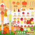 Jutom 12 Pcs Fall Beadable Pens with 50 Pcs Colorful Pumpkin Beads, 12 Tassels, 12 Pendants for Thanksgiving DIY Gift