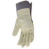 BOSS Women's Guard Split Cowhide Leather Palm Work Gloves, Medium/Large, Extended Safety Cuff, Blue/Cream