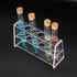 Acrylic Test Tube Holder Rack for 50ml Centrifuge Tubes, Clear, Holds 21-26mm Tubes (50ml, 6 Wells)