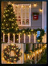 C9 25FT 25 Bulbs C9 Minetom Clear Christmas String Lights, Bright & Warm Outdoor Christmas Lights, Long Life String
