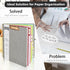 Ospelelf Foldable Spiral Clipboard Folio with Storage Zipper Pouch, 5 Plastic Folders, 10 Pockets, Project Organizer
