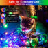 100FT 300 8 Multicolor Christmas Lights Outdoor, LED String Lights for Outside Waterproof with Modes, Connectable Plug