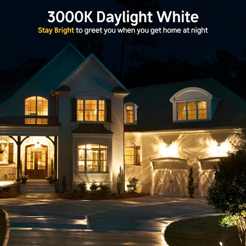 Dusk to Dawn Light Bulbs, 40W Equivalent, LED Outdoor Lighting Sensor, Warm White 3000K, A19 E26 Base, 6W