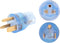 ONETAK NEMA 6-50P to 5-15R 5-20R 6-15R 6-20R Compact 240V 50 Amp 3 Prong Male Plug to 240V Female Receptacle