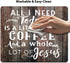 Wknoon 4-19 All I Need is Coffee & Jesus Quote Rustic Wood Mouse Pad, Christian Bible Verse Scripture Quote Philippians