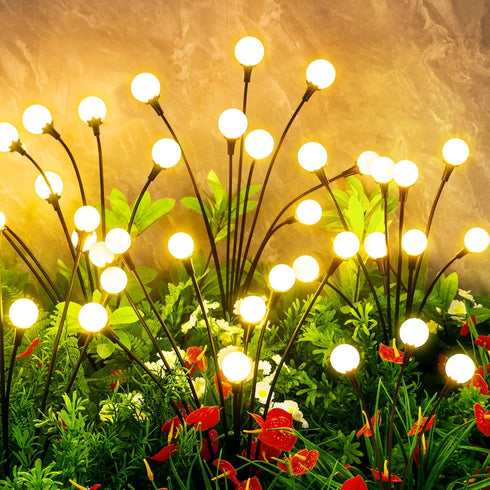 vignuto Solar Lights Outdoor Waterproof 4 Pack of 32 LEDs Garden Patio Firefly