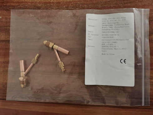 RIVERWELD 2pk Cables and Gas (Water) Separate Connector Fitting for TIG Welding Torch (5/8"-18 Male WP26)