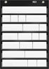 Magnetic Pocket Chart with 10 Dry Erase Cards for Class Demonstrations, Daily Schedule, Activities (Black)