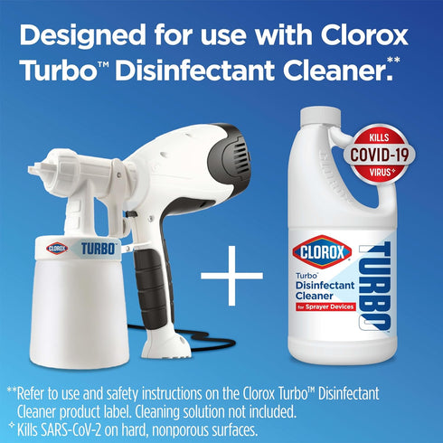 COVID-19 64 Turbo Disinfectant Cleaner for Sprayer Devices, Bleach-Free, Kills Cold and Flu Viruses and Virus, Fluid