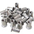 Aluminum Flat Head M6 Blind Insert Rivet Nut, 6mm, Pack of 25