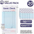 (20 Pack) 1000 Stock Your Home Blue Guest Check Books for Servers Server Note Pads, Waiter Checkbook, Food Receipt