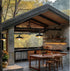 2X 4*AA Battery Operated Outdoor Chandelier for Gazebo Pendant Light Industrial Hanging Lamp with Remote Decorative