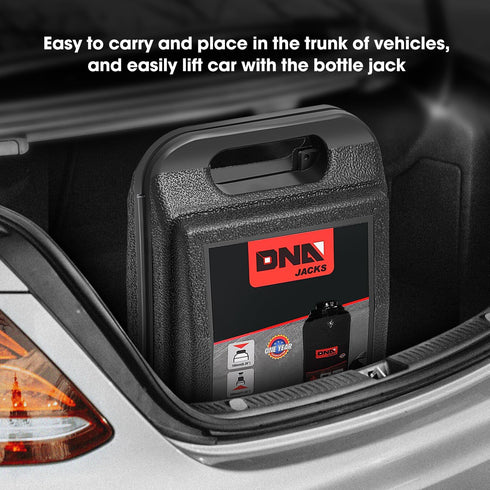 DNA MOTORING 2 Tons / 4409.2 lbs Lifting Automotive Welded Hydraulic Bottle Jack, Black, w/Manual Handle