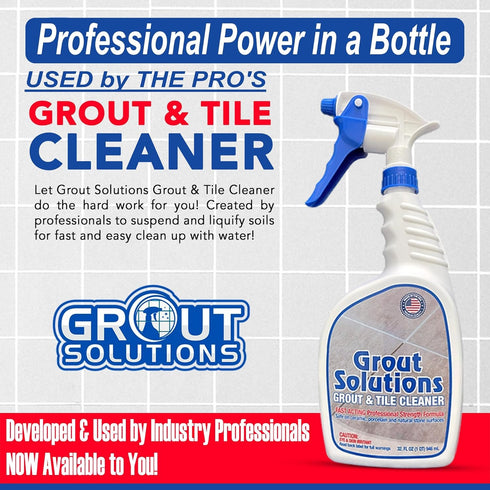 Grout Solutions Professional-Grade Grout Cleaner for Tile, Ceramic, Porcelain & Marble Acid-Free Formula for Safe, Deep