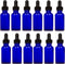 Cobalt Glass Bottles with Eye Droppers, 1 oz, 12 Pack for Essential Oils, Colognes & Perfumes