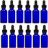 Cobalt Glass Bottles with Eye Droppers, 1 oz, 12 Pack for Essential Oils, Colognes & Perfumes