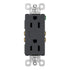 Legrand radiant 885TRGCC12 15 Amp Duplex Outlet, Tamper Resistant, Side Wire or Push Wire, Graphite (1 Count)