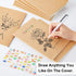 feela 30 Pack Blank Kraft Notebooks, Unlined Sketchbook Note Pad for Travel Journal, 60 Pages, A5, 8.3” x 5.5”