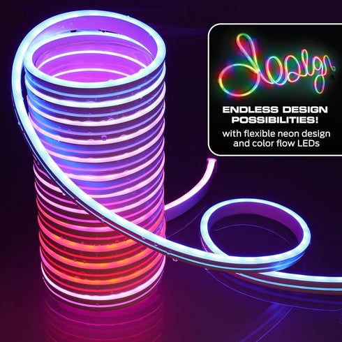 MOW71005ICM 16.4 Monster Ft. RGB + IC Flow Flexible Neon Outdoor LED Smart Light Strip