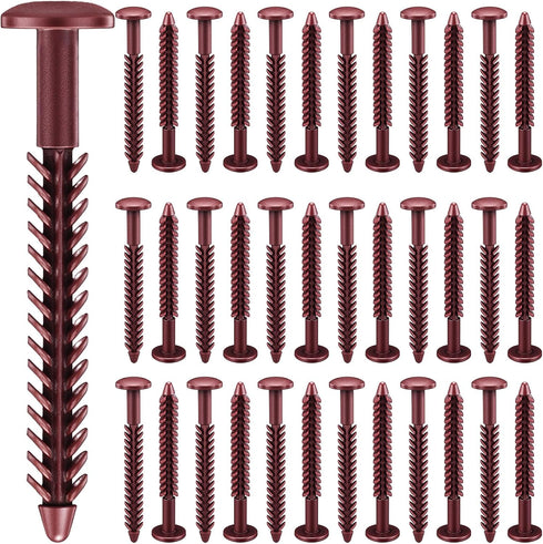 MorningRo 36 Pack Vinyl Shutter Fasteners Plastic Shutter Screws Window Shutters Exterior Spike