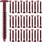 MorningRo 36 Pack Vinyl Shutter Fasteners Plastic Shutter Screws Window Shutters Exterior Spike