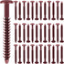 MorningRo 36 Pack Vinyl Shutter Fasteners Plastic Shutter Screws Window Shutters Exterior Spike