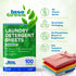 100 50 Eco Washer Sheets Detergent - Loads, Zero Plastic Jugs, No Mess & Space-Saving Laundry Strips - Travel Laundry