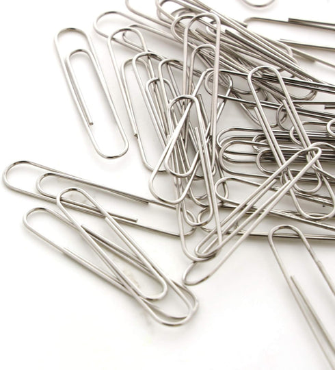 BAZIC Paper Clips Regular 33mm, Silver Color Paper Clip, Large Medium Paperclips Colored Document Clamp for Office School (200/Pack), 1-Pack by BAZIC Products