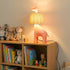 13.7 Inch LED Giraffe Table Lamp, Resin Animal Desk Lamp with Handcrafted Raffia Shade, Unique Decorative Light, Cute