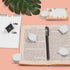 VNDUEEY White Magnetic Clips, 24 Pcs Fridge Magnets, Whiteboard Magnets, Refrigerator Magnets Metal Clips for Locker