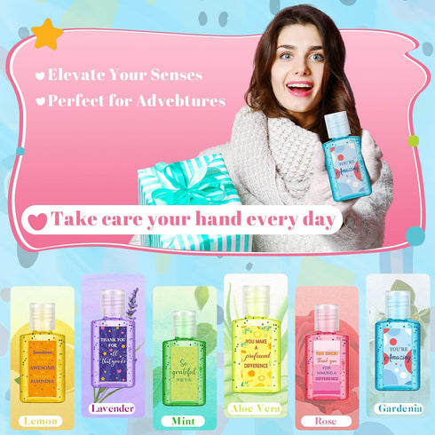 24 1oz Pcs Thank You Mini Hand Sanitizer Bulk Travel Size Employee Appreciation Gift Team Small Hand Sanitizer Party